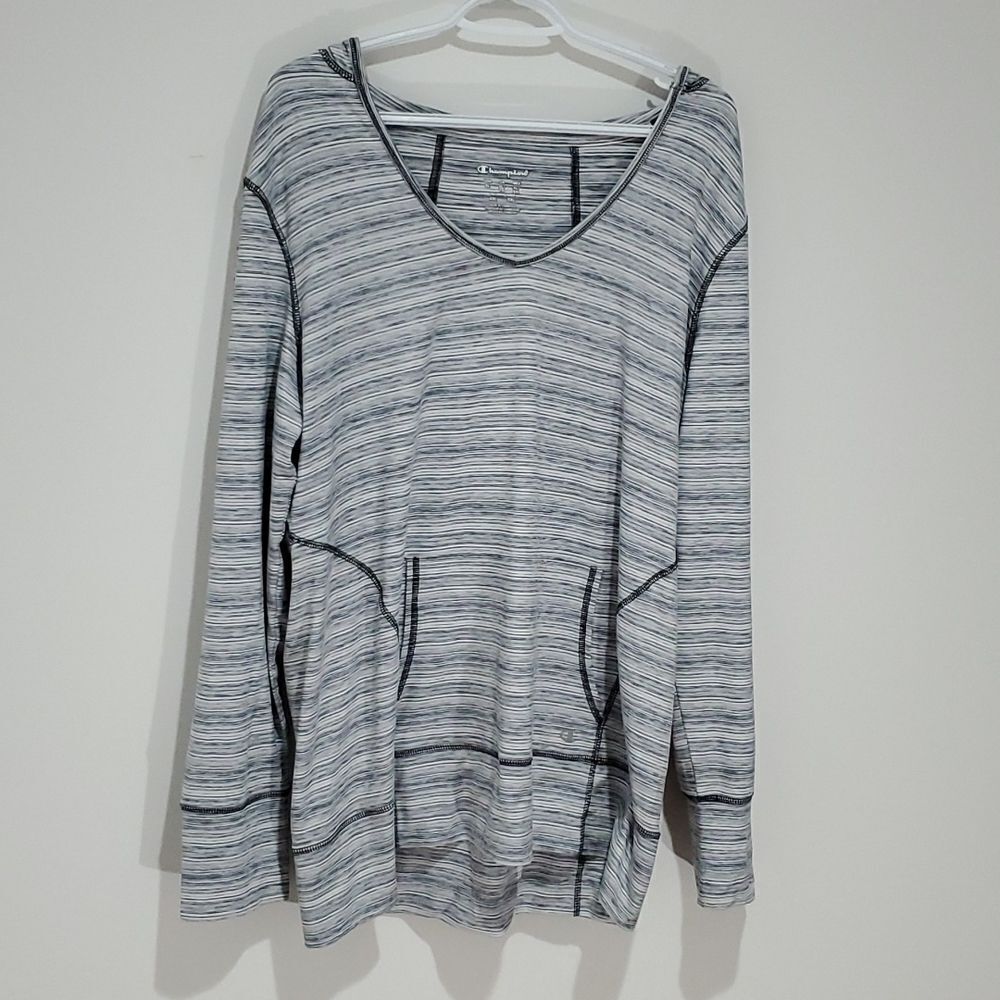 Champion silver and grey XL athletic hoodie